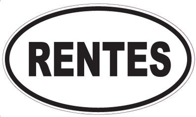 RENTES - Oval Sticker