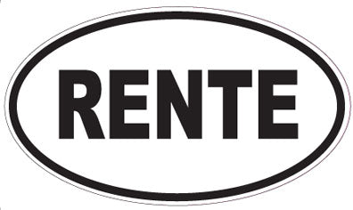 RENTE - Oval Magnet