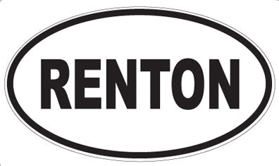 RENTON - Oval Magnet