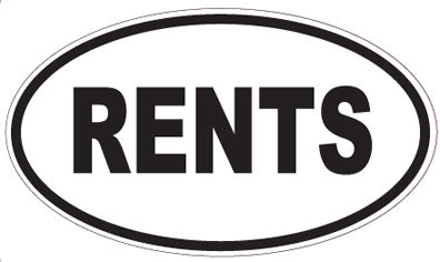 RENTS - Oval Sticker