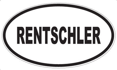 RENTSCHLER - Oval Magnet