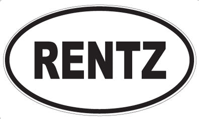 RENTZ - Oval Sticker