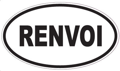 RENVOI - Oval Sticker