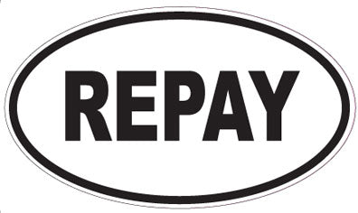 REPAY - Oval Magnet