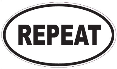 REPEAT - Oval Sticker