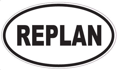 REPLAN - Oval Sticker