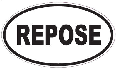REPOSE - Oval Sticker