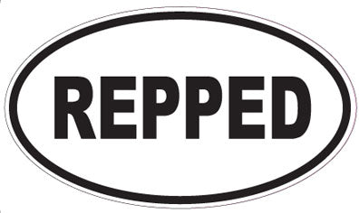 REPPED - Oval Sticker
