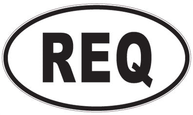 REQ - 3 Letter Initials Oval Sticker