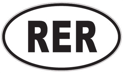 RER - 3 Letter Initials Oval Sticker