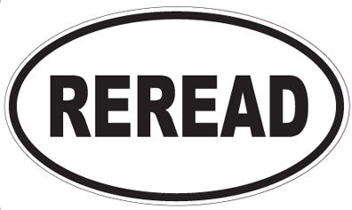 REREAD - Oval Sticker