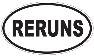 RERUNS - Oval Sticker