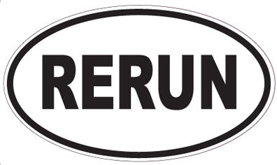 RERUN - Oval Magnet