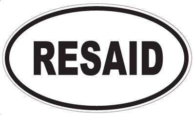 RESAID - Oval Sticker