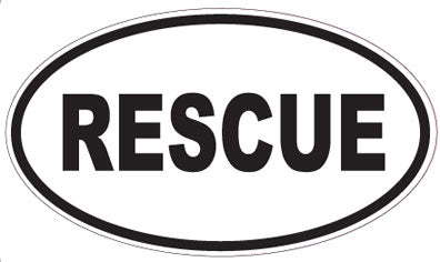 RESCUE - Oval Sticker