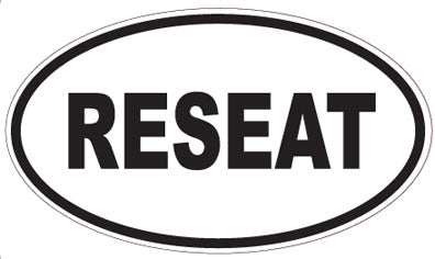 RESEAT - Oval Sticker