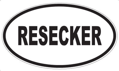 RESECKER - Oval Sticker