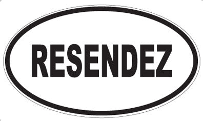 RESENDEZ - Oval Magnet