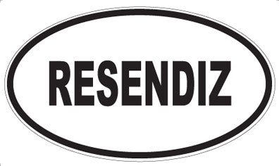 RESENDIZ - Oval Sticker