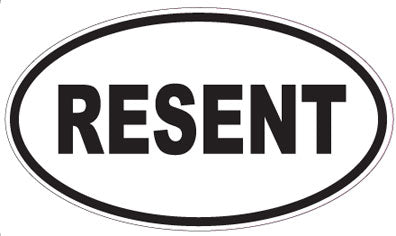 RESENT - Oval Sticker