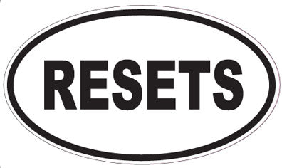 RESETS - Oval Sticker
