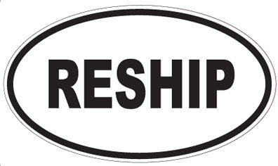 RESHIP - Oval Sticker