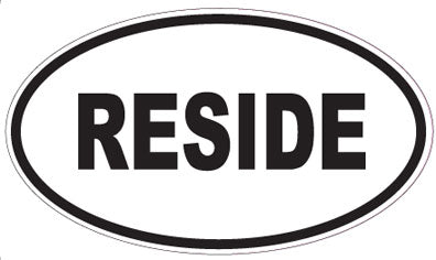 RESIDE - Oval Sticker