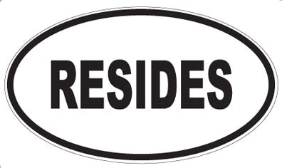 RESIDES - Oval Magnet