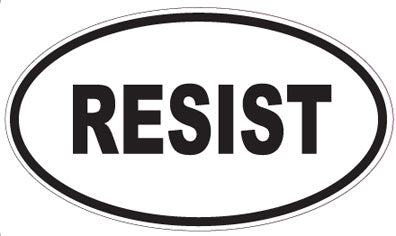 RESIST - Oval Sticker
