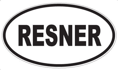 RESNER - Oval Magnet