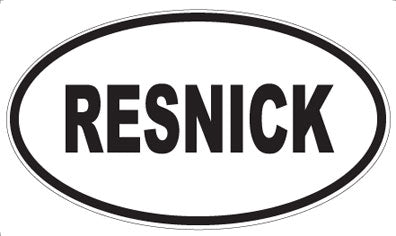 RESNICK - Oval Magnet