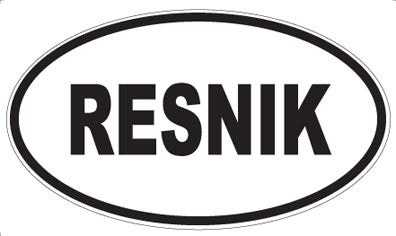 RESNIK - Oval Magnet