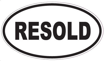 RESOLD - Oval Sticker