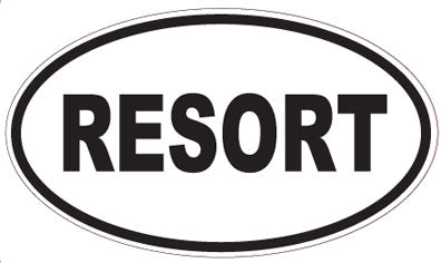 RESORT - Oval Sticker
