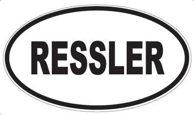 RESSLER - Oval Sticker