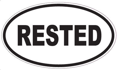 RESTED - Oval Sticker