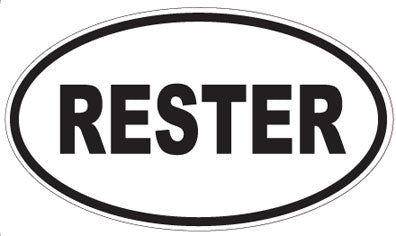 RESTER - Oval Sticker