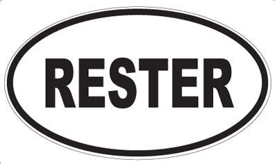 RESTER - Oval Magnet