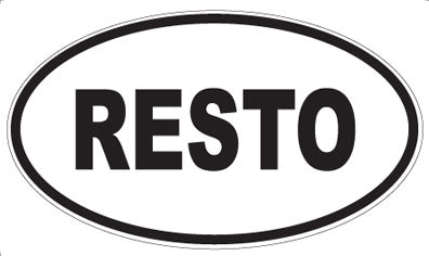 RESTO - Oval Magnet