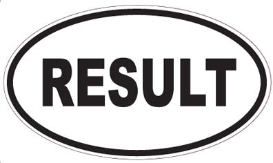 RESULT - Oval Sticker
