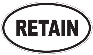 RETAIN - Oval Sticker