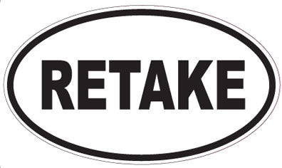 RETAKE - Oval Sticker