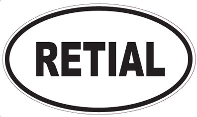 RETIAL - Oval Sticker