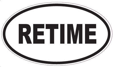 RETIME - Oval Sticker