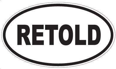 RETOLD - Oval Sticker