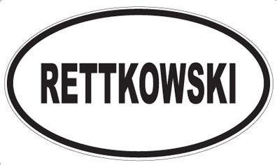 RETTKOWSKI - Oval Magnet