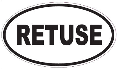 RETUSE - Oval Sticker