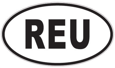 REU - 3 Letter Initials Oval Sticker