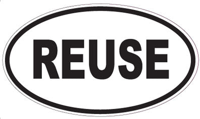 REUSE - Oval Sticker