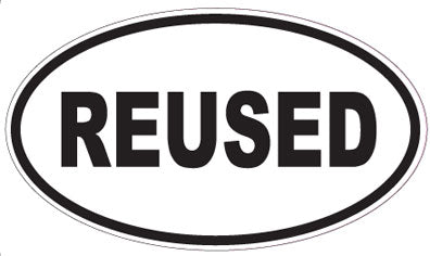 REUSED - Oval Sticker
